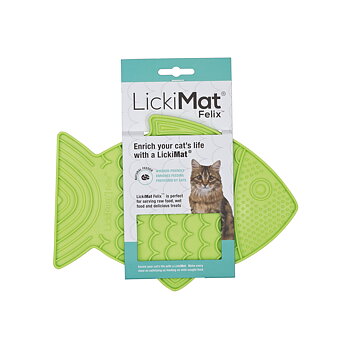 LickiMat Felix Cat Slow Feeder - Green