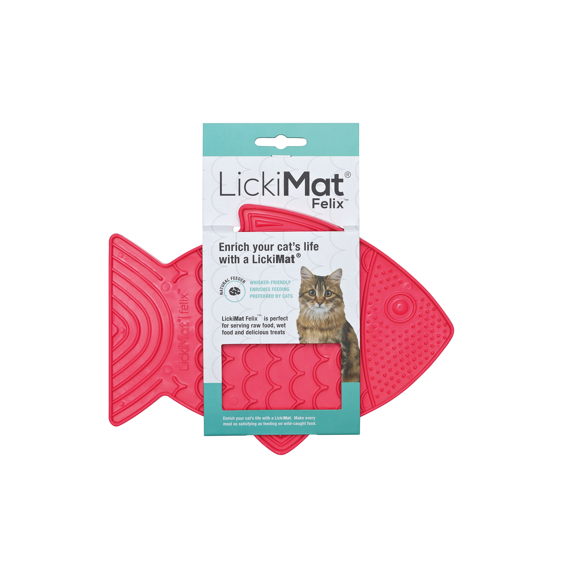 LickiMat Felix Katt Slow Feeder - Rosa