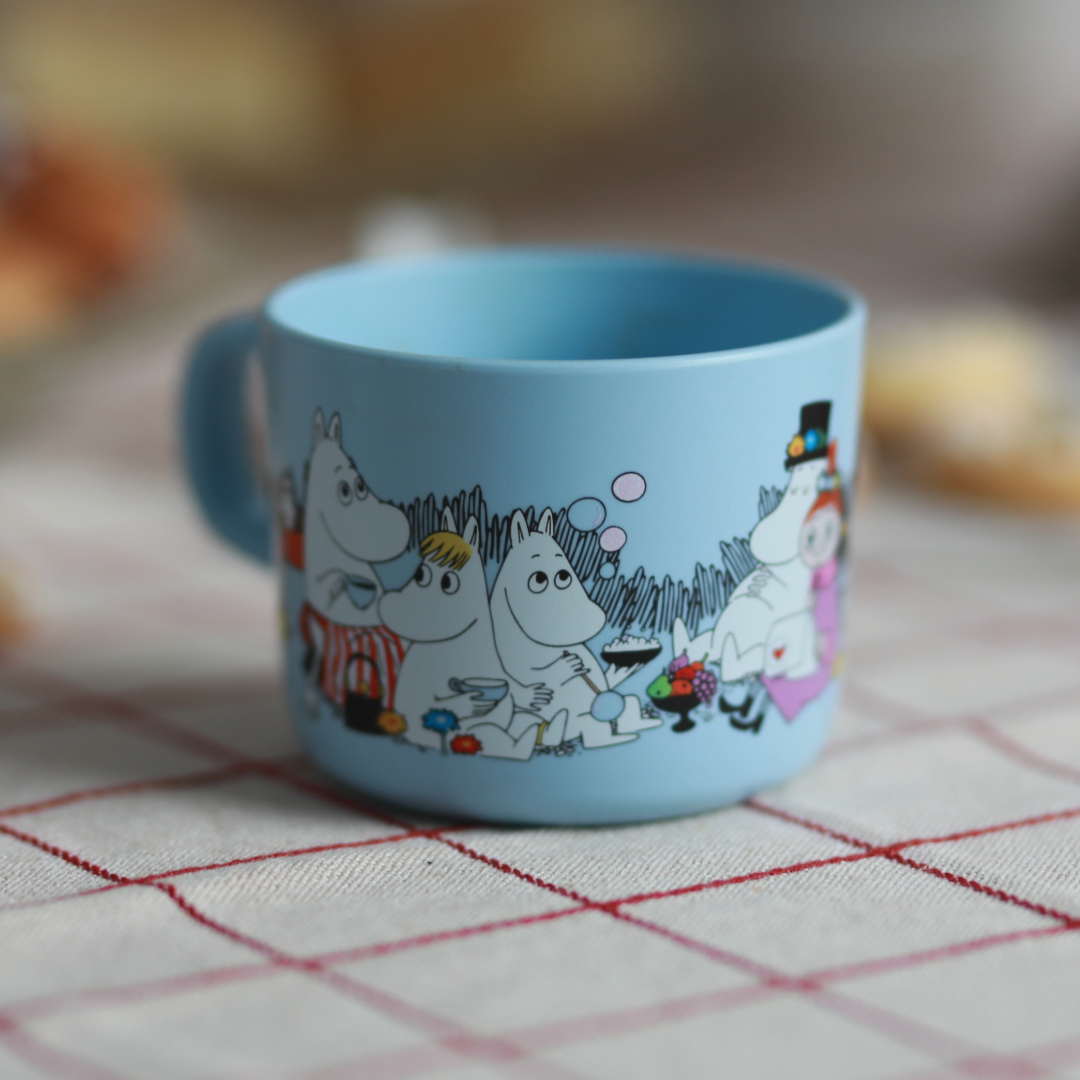 Mumin Picknick Mugg med handtag - Ljusblå - 3