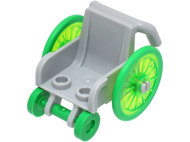 LEGO Rullstol grå med gröna hjul