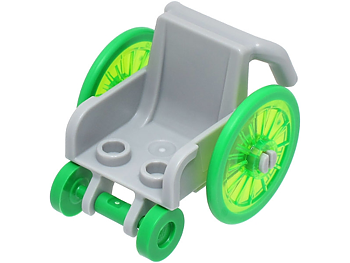 LEGO Rullstol grå med gröna hjul