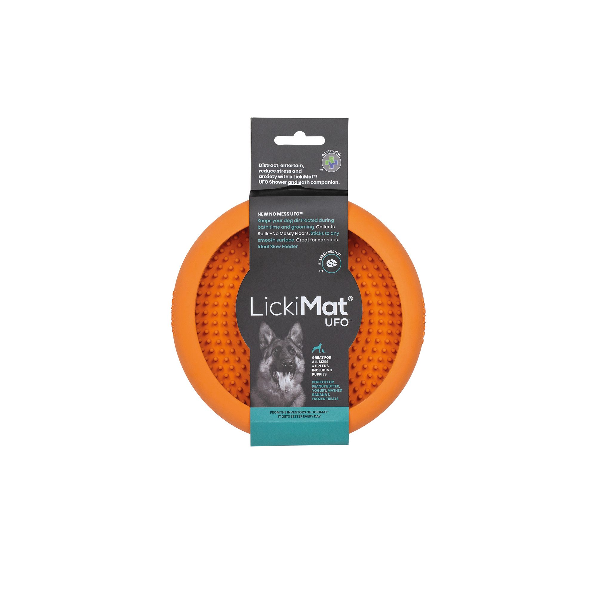 LickiMat UFO Slow Feeder - Orange