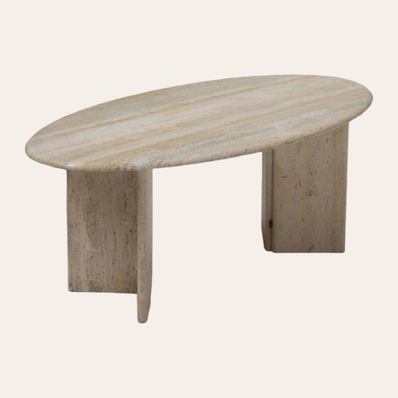 Mesa de jantar em travertino