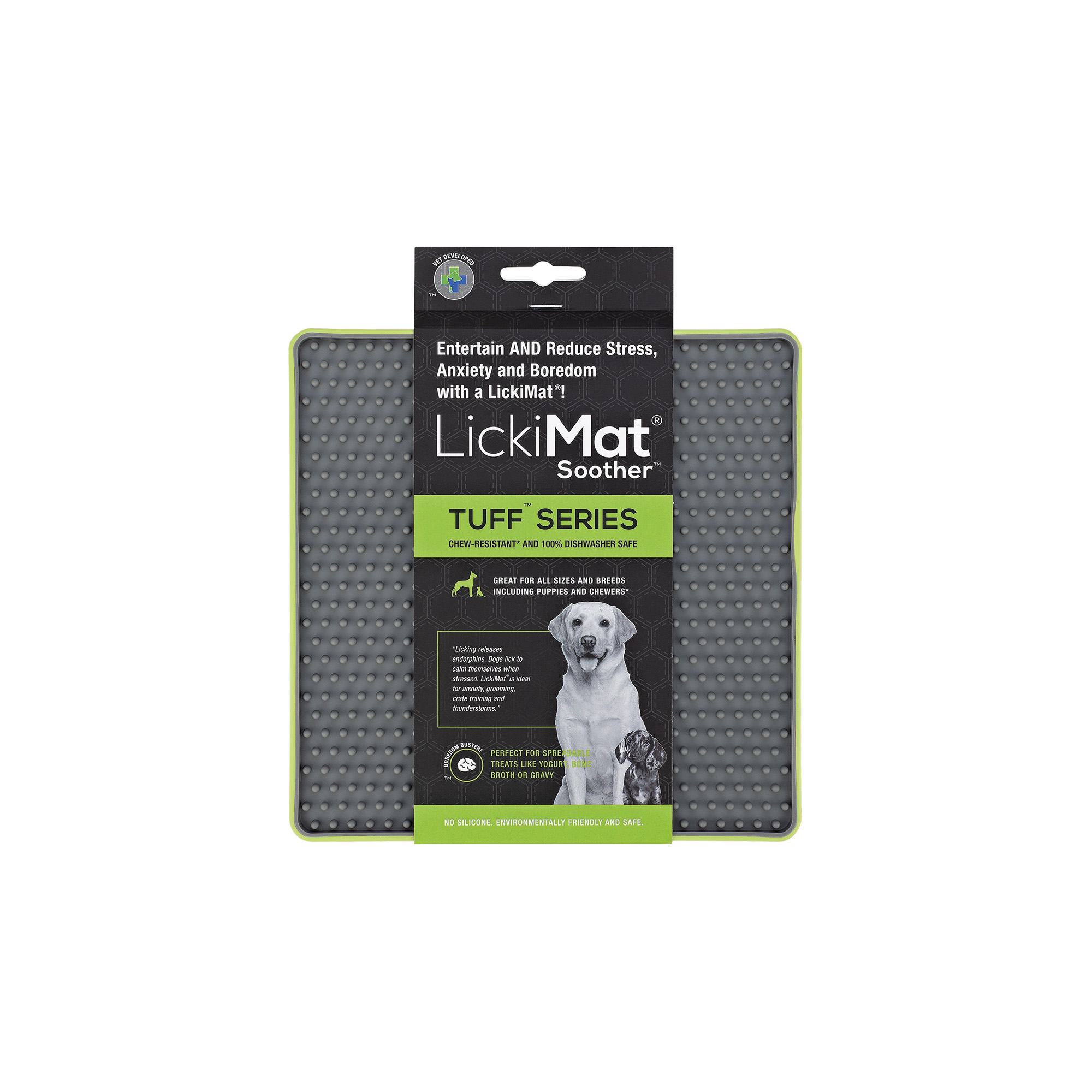 LickiMat Soother Tuff Slow Feeder - Green