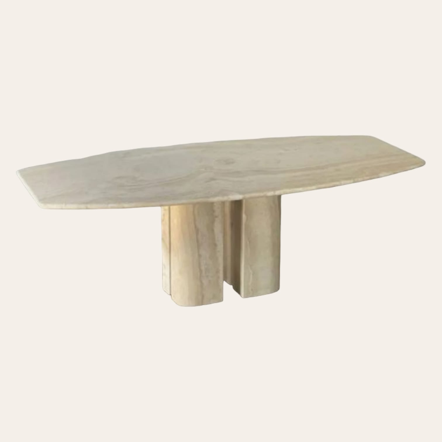 Mesa de comedor de travertino