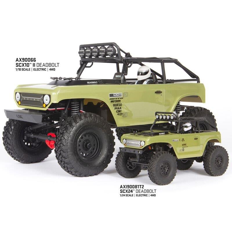 AXIAL 1/24 SCX24 Deadbolt 4WD Rock Crawler Brushed RTR, Green - 13