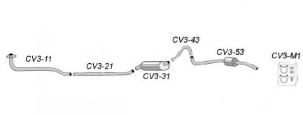 Volvo Amazon 62-66 Avgassystem | Komplett | Kombi