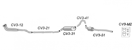 Volvo Amazon 67-70 Avgassystem | Komplett | Sedan