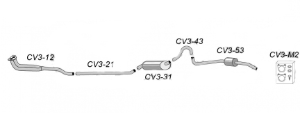 Volvo Amazon 67-70 Avgassystem | Komplett | Kombi