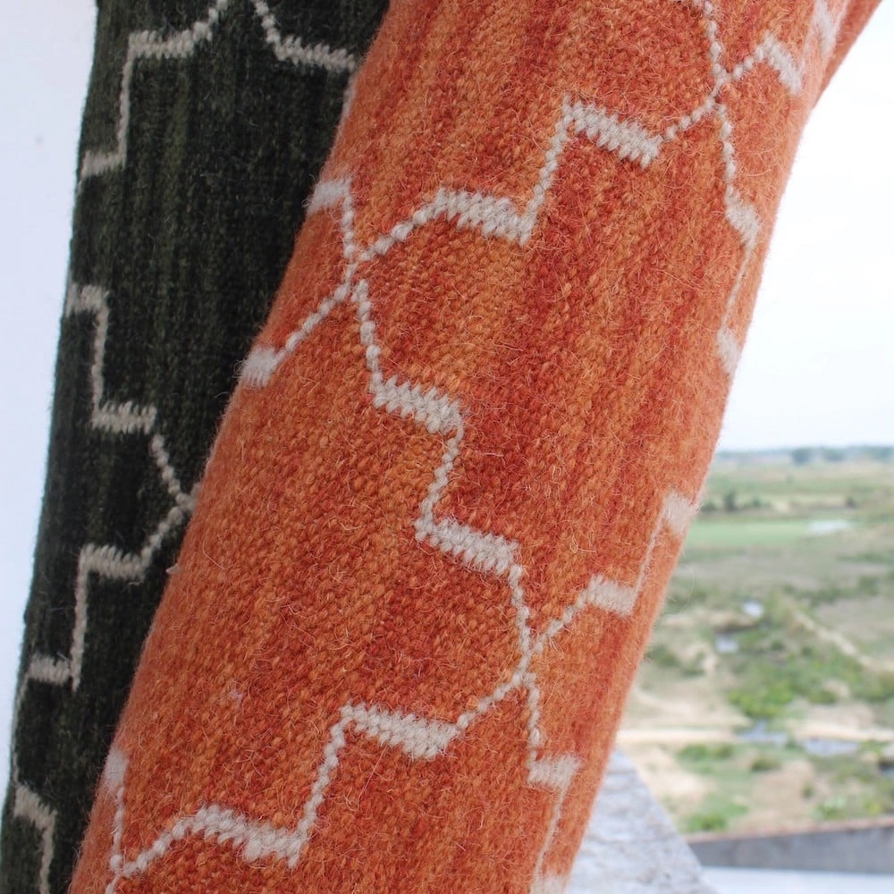 Geometric Orange Melange 180x272cm - 2