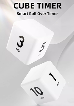 Cube Timer, Nyhet Tidmätning, Rulla över timer, lämplig för många behov. Färg Vi