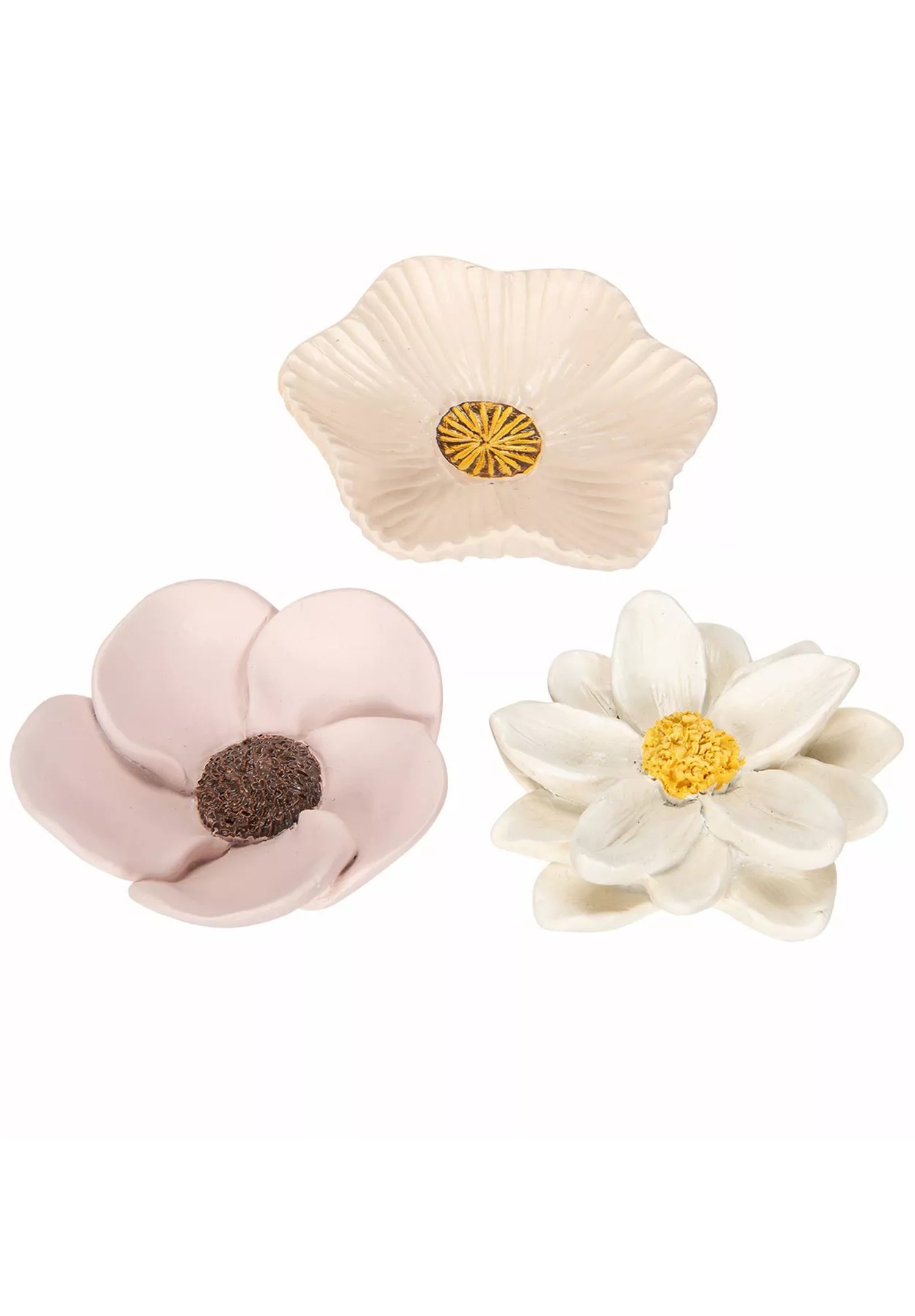 Plates - Trays - Decoration - Flowers - 3-pack - 3
