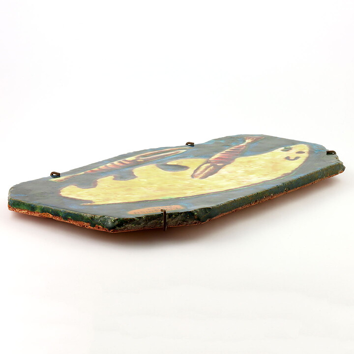 Taisto Kaasinen (1960s) Unique Sand-Casted Wall Plaque with Polar Bear Motif 44 cm