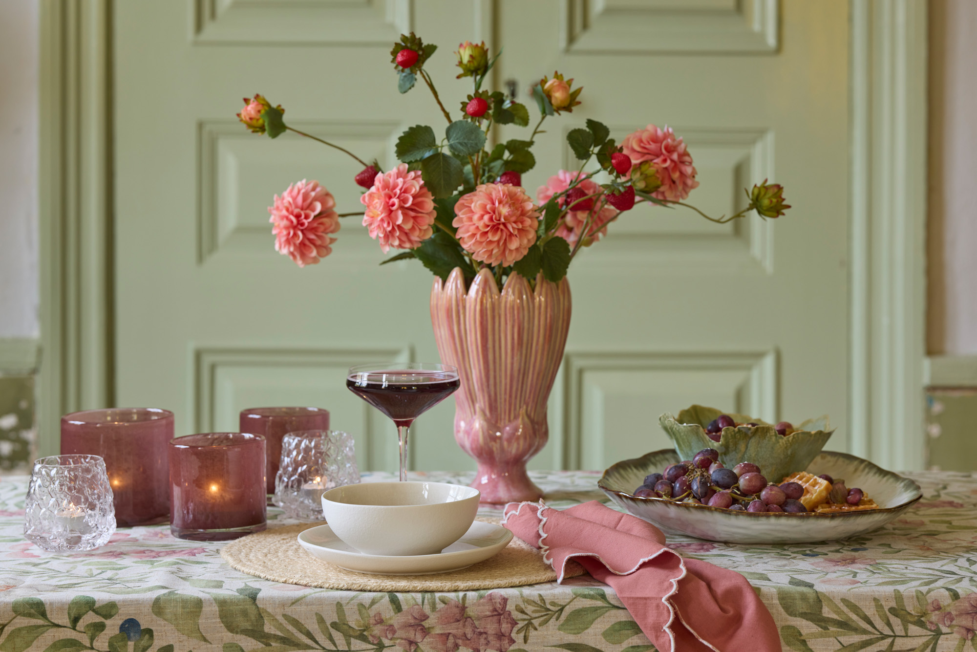 Vase - Pot - June - Stoneware - Pink - 27x16 cm - 7