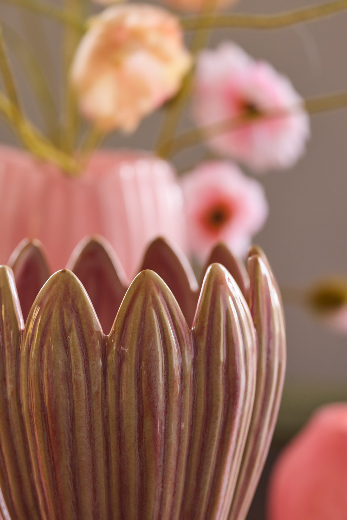 Vase - Pot - June - Stoneware - Pink - 27x16 cm - 11
