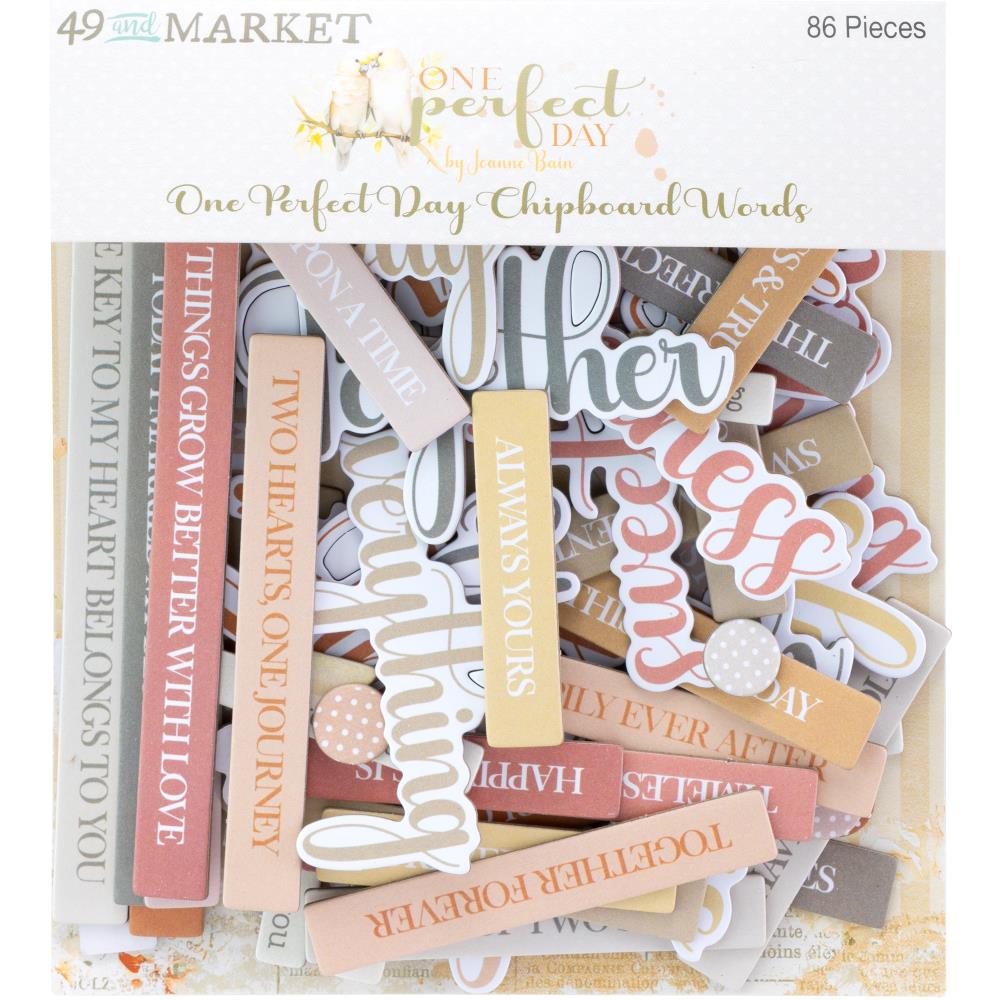 49 And Market - Chipboard Set - Words, One Perfect Day