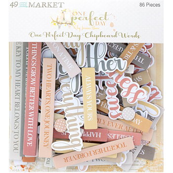 49 And Market - Chipboard Set - Words, One Perfect Day