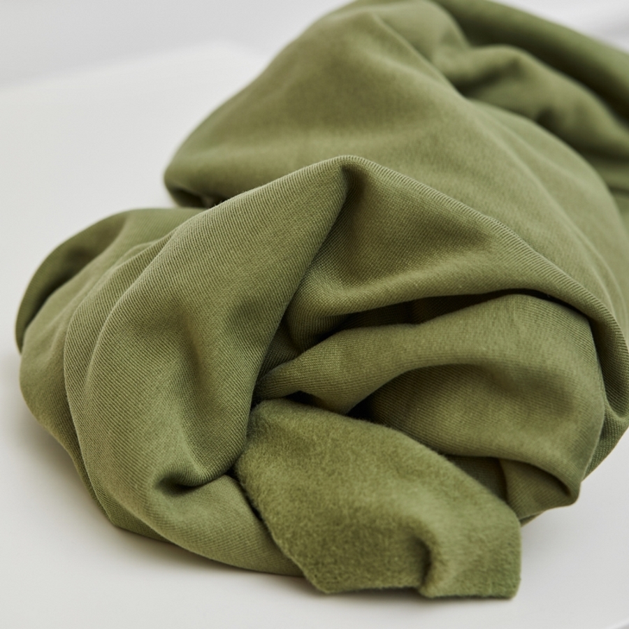 SWEATSHIRT KNIT  -  OLIVE GREEN EKO