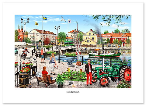 Eskilstuna Rådhusbron Poster 70x50cm