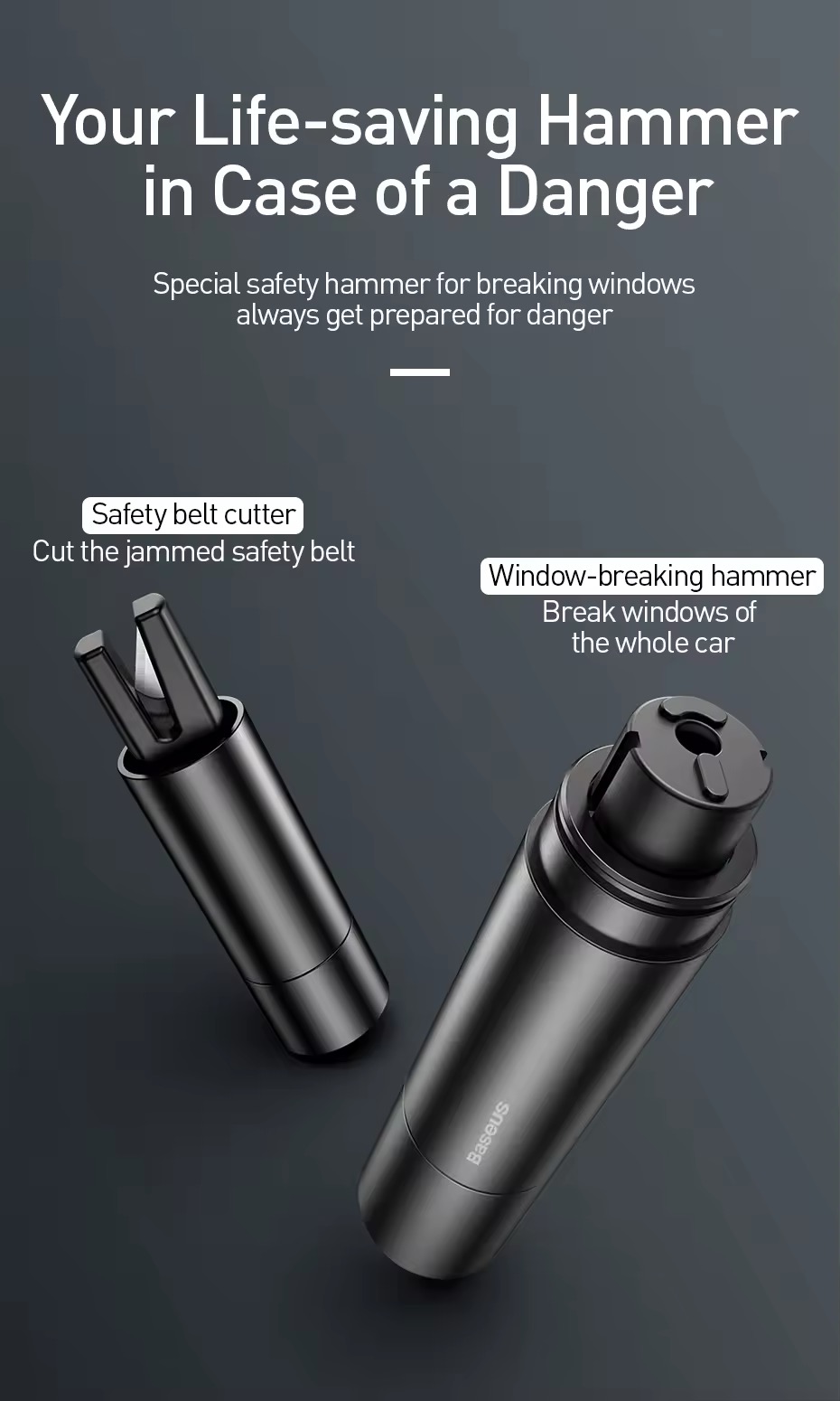 Sharp Tool Safety Hammer, Baseus - 6