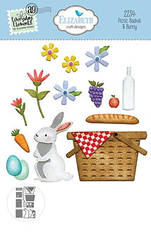 Elizabeth - Dies - Picnic Basket & Bunny