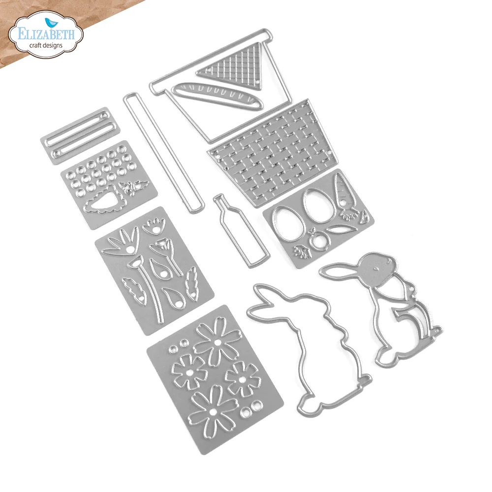 Elizabeth - Dies - Picnic Basket & Bunny - 2