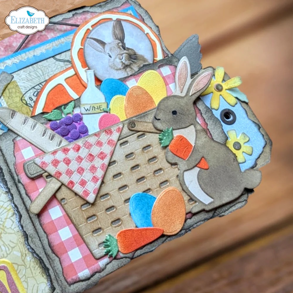 Elizabeth - Dies - Picnic Basket & Bunny - 5
