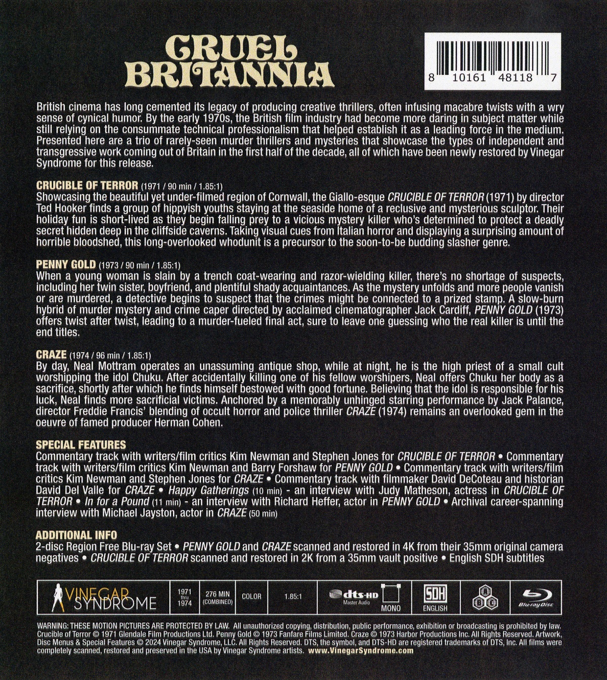 Cruel Britannia: Three Killer Thrillers From the UK (ej svensk text) (Blu-ray) - 2