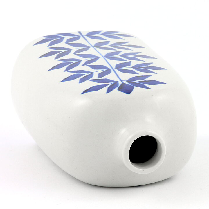 Karin Björquist (Indigo 1952) Bottle Vase with Blue Plant Decor 17 cm (4) 
