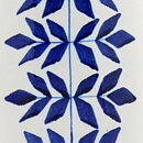Karin Björquist (Indigo 1952) Bottle Vase with Blue Plant Decor 17 cm (4) 