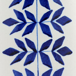Karin Björquist (Indigo 1952) Bottle Vase with Blue Plant Decor 17 cm (4) 