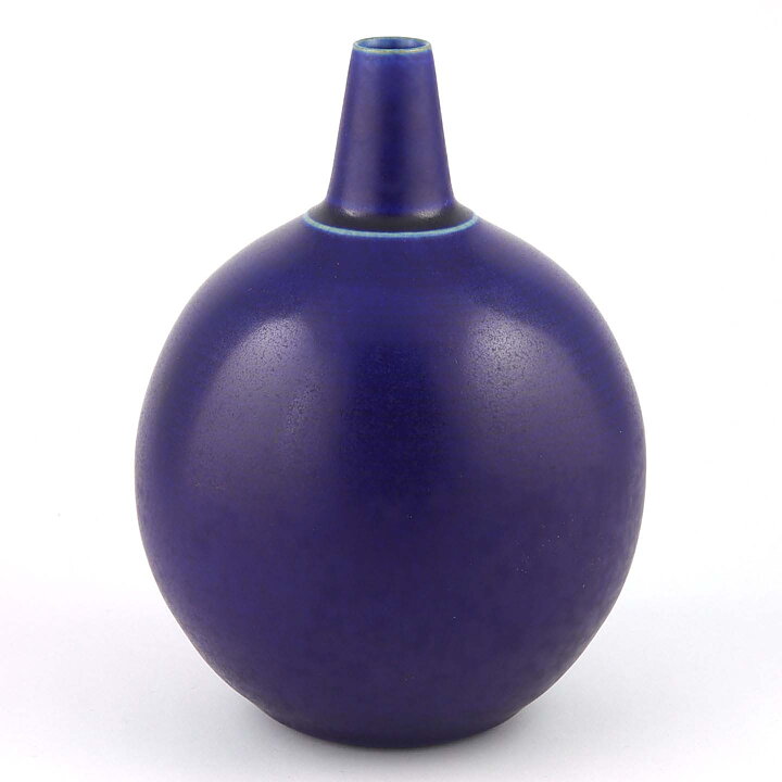 John Andersson (1950s) Unique Blue Swelling Vase 18 cm