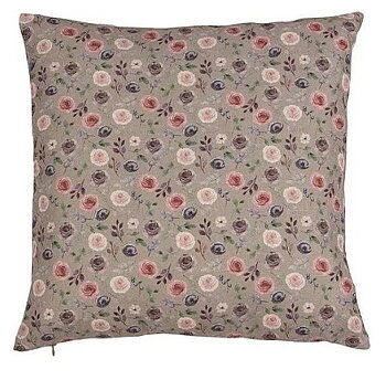 Kuddfodral Rosor linbeige shabby chic lantlig stil Gårdsromantik