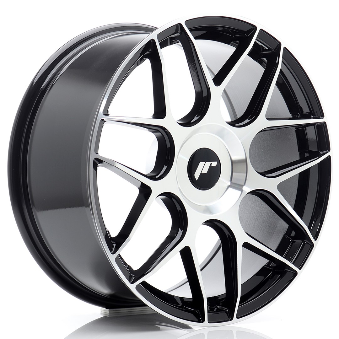18" JR Wheels JR18 - Black Machined Face - 2