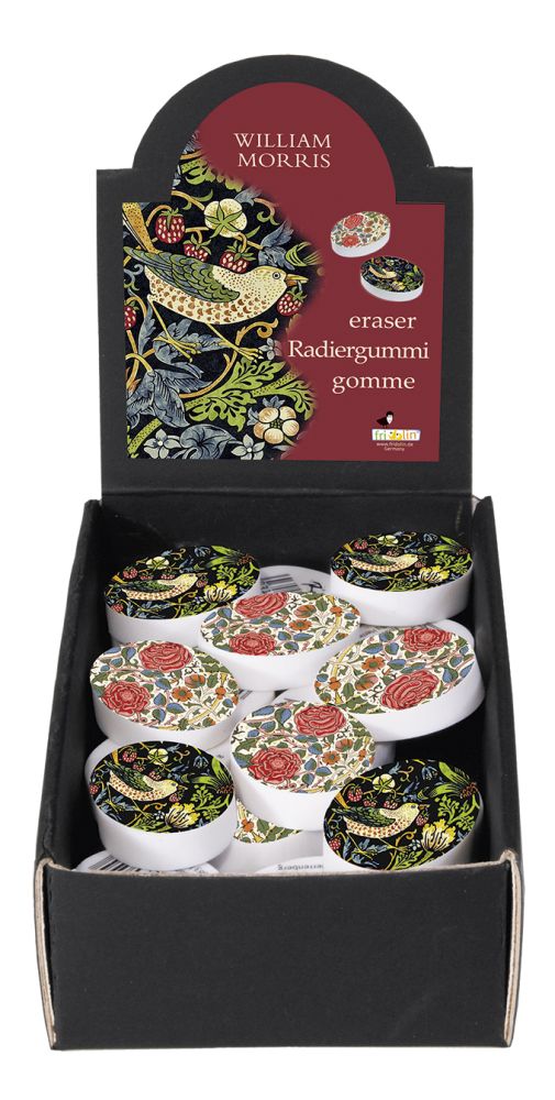 Suddgummin, William Morris, Bordsdisplay med 60 st.
