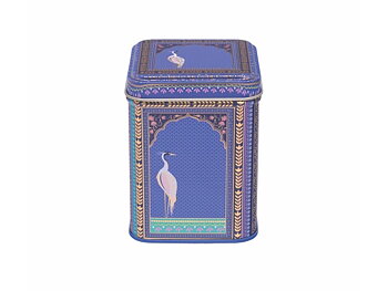 Tin tea can - Sara Miller, India blue/purple