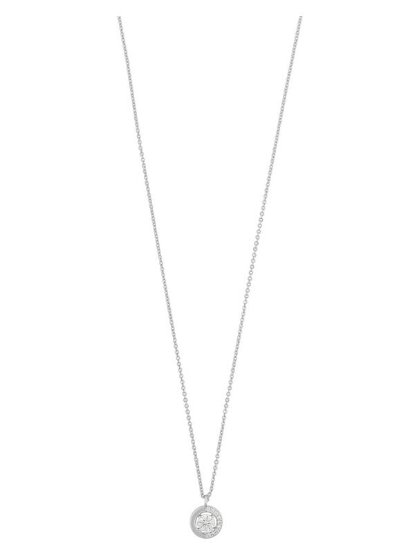 Snö of Sweden Ellie Stone Pendant Necklace 45cm Silver/Clear