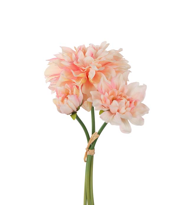 Dahlia Bouquet - Peach - 28 cm