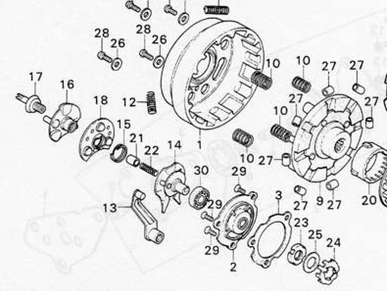 Clutch plate - Honda original - 2