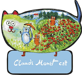 Magnet MDF, Claude Monet-Cat