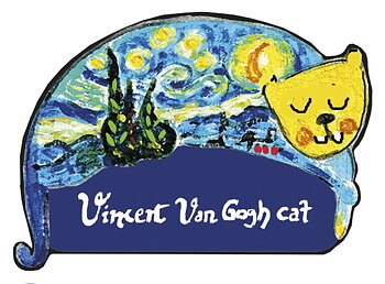 Magnet MDF, Vincent Van Gogh-Cat