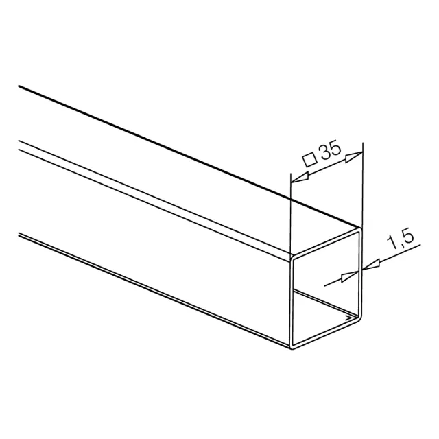 Quadratisches Rohr Square - Carlotta - 2