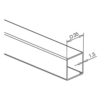Quadratisches Rohr Square - Carlotta