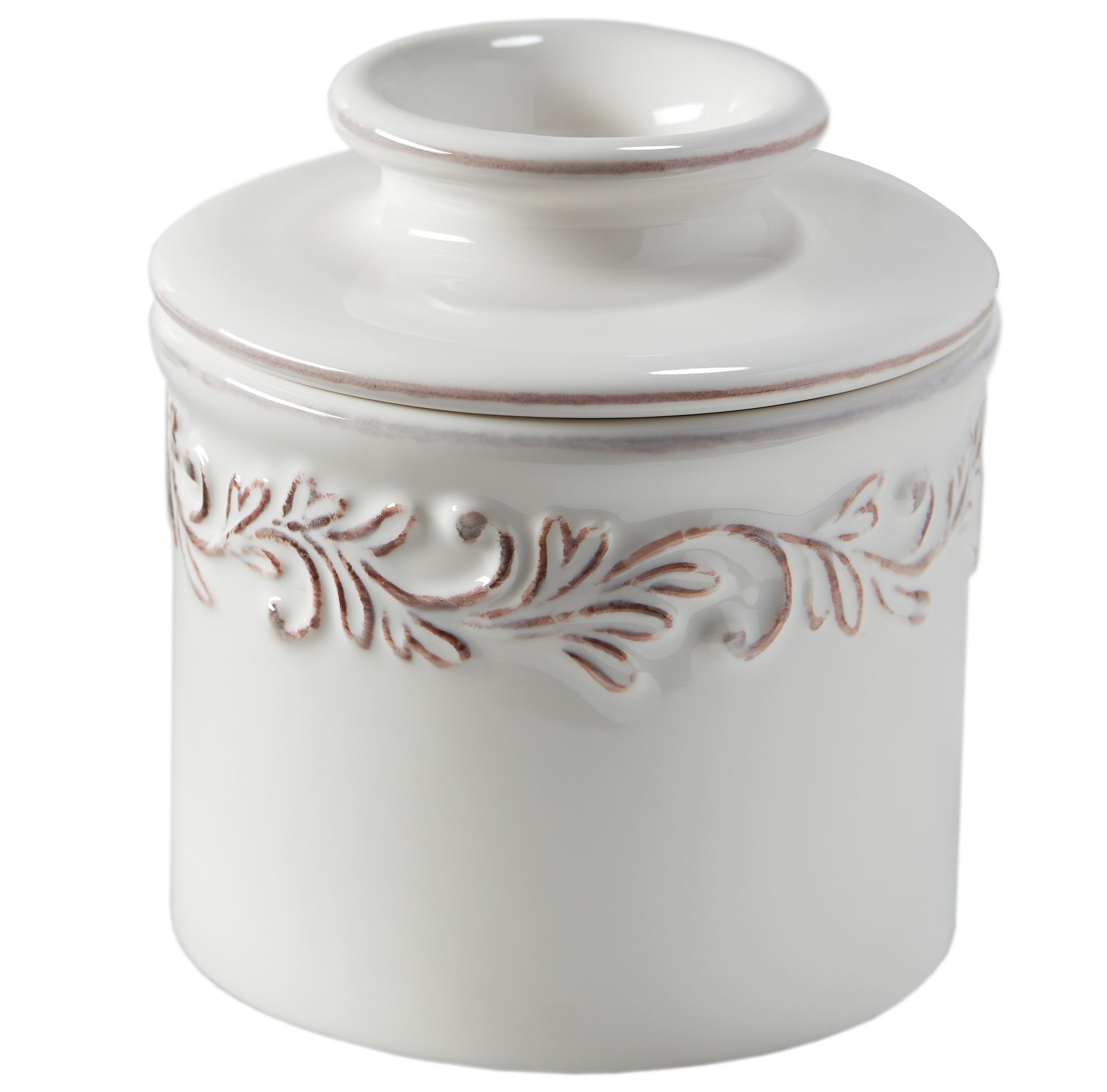 Smörklocka, White Linen Antique Butter Bell Crock- Butter Bell®