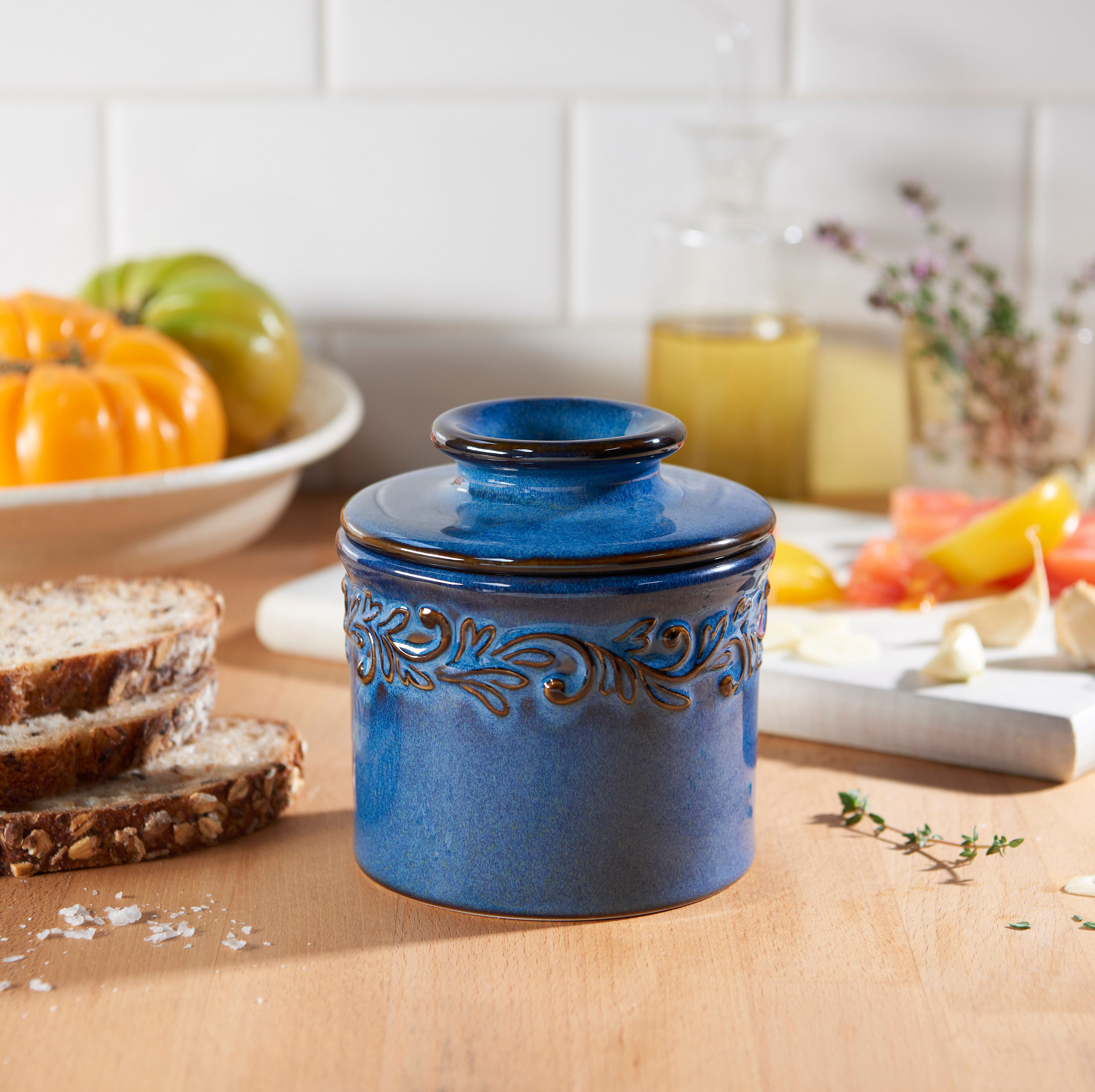 Smörklocka, Denim Blue Antique Butter Bell Crock - Reactive Glaze- Butter Bell® - 4