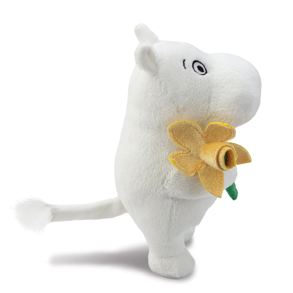 Moomintroll Cuddly Toy - Holding a daffodil - 18 cm - 3