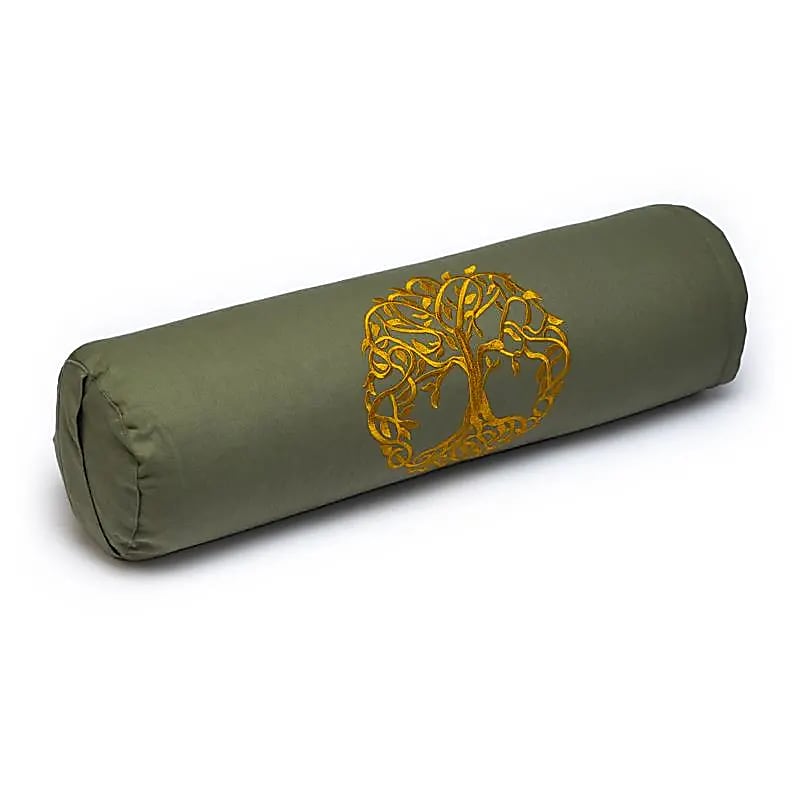 Ekologisk Bomull Bolster, Tree of Life - Grön 