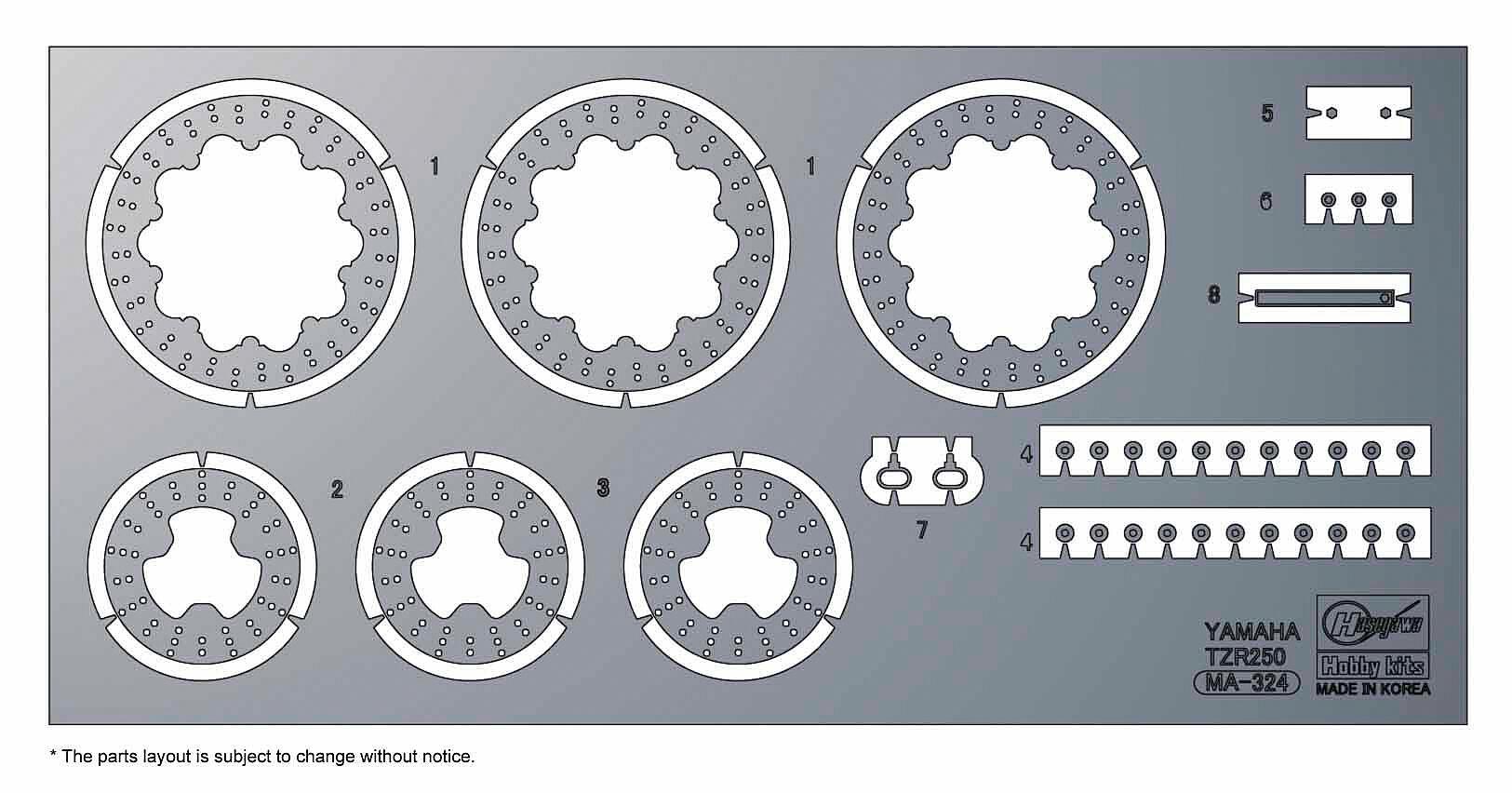 Photo etched parts for Yamaha TZR250 1/12