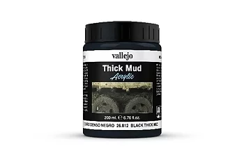 Diorama FX Svart Tjock Lera, 200ml