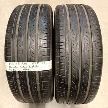 16" BEGAGNADE SOMMARDÄCK | 2 st 195/55 R16 87H Kumho Solus KH17 | V18-14 | 4.5|4.5 mm | F-4